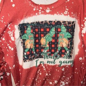 Bleach dyed Grinch Sweatshirt
